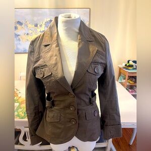 H&M  Jacket Trench Coat Button Vest size small